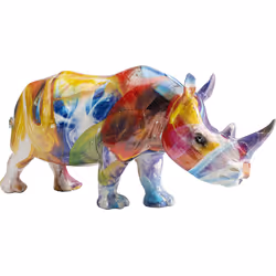 Figurka dekoracyjna COLORED RHINO - multikolor