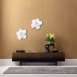 Dekoracja ścienna ORCHID 54 - biały/złoty