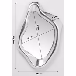 Lustro wiszące HOLOGRAM 76x119 - srebrny