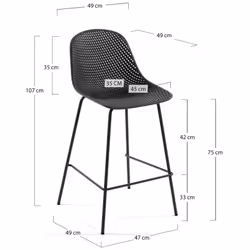 Hoker QUINBY 75 cm - grafitowy
