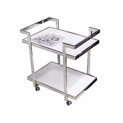 Mobilny barek JJ1066 - białe szkło