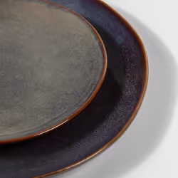 Talerz płaski ceramiczny 28 cm ciemnoniebieski