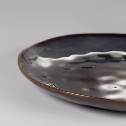 Talerz płaski ceramiczny 28 cm ciemnoniebieski