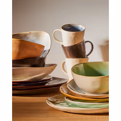 Talerz płaski ceramiczny 28 cm ciemnoniebieski