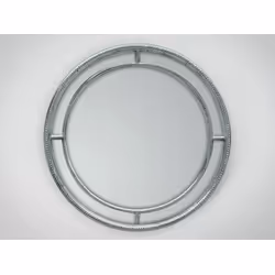 Lustro okrągłe klasyczne 10184 Ø90 cm - srebrny