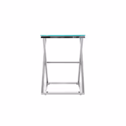Stolik pomocniczy CRISS CROSS - srebrny