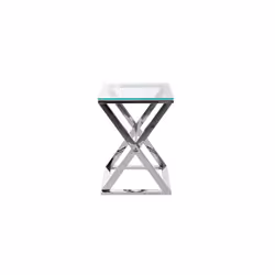 Stolik pomocniczy CRISS CROSS - srebrny