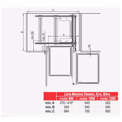 MAXIMA CLASSIC Corner Comfort 800 lewy metal lakier grafit