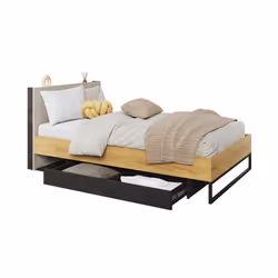 Łóżko TEEN FLEX TF-17 120x200 - hikora naturalna/silk flou
