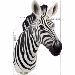 Dekoracja ścienna ZEBRA 33x78 - czarny/biały