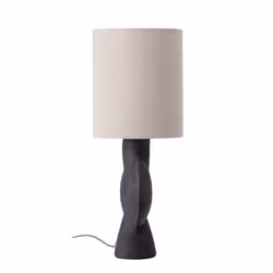 Lampa stołowa z terakoty SERGIO - brązowy/beżowy