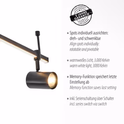 Lampa sufitowa BARIK 6525-18 - czarny