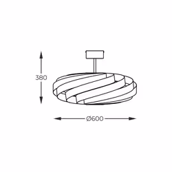 Lampa sufitowa VENTO 1132 - biały