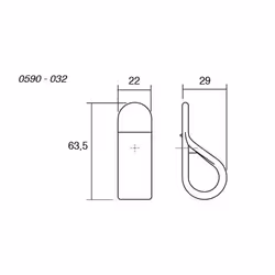 Gałka BELT 0590/22 brąz mocca Viefe