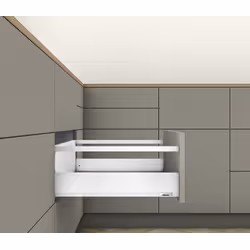Szuflada MERIVOBOX z hamulcem / wys. E=M+Reling / dł. 40 cm / 40 kg / biały