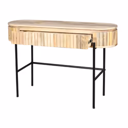 Drewniana konsola z lamelami HS-01-MN - mango