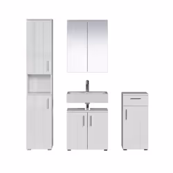 Zestaw mebli do łazienki WONS Bathroom 01 - biały połysk