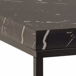Stolik kawowy BAROSSA 60x60 - czarny marmur/czarny