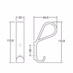 Wieszak BELT 7039/22 biały mat Viefe