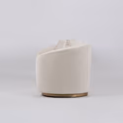 Welurowa sofa 3-osobowa NUA N19 - alabastrowa biel