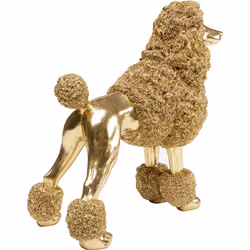 Figurka dekoracyjna pudel MRS POODLE - złoty