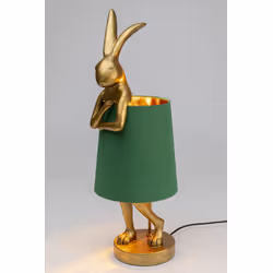 Lampa stołowa ANIMAL RABBIT 68 - złoty/zielony