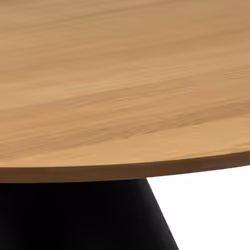 Okrągły stolik kawowy SOLI Ø85x40 - dąb/czarny