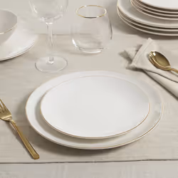 Talerz obiadowy porcelanowy biały 27 cm