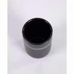 Kubek łazienkowy czarny ceramiczny Ø7x10 cm