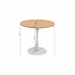 Stół okrągły SCHICKERIA 80 cm - biały