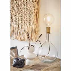 Lampa stołowa szklana 22x38 - transparentny