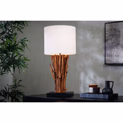 Lampa stołowa EUPHORIA - biały/naturalny
