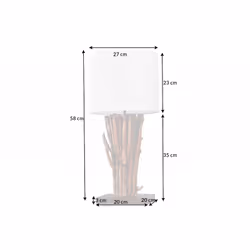 Lampa stołowa EUPHORIA - biały/naturalny