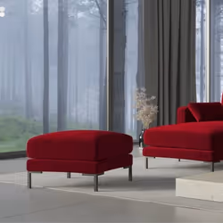 Pufa welurowa JADE - czerwony