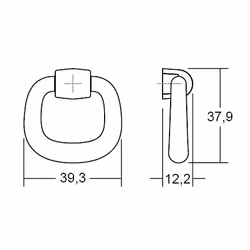 Uchwyt kołatka PENDANT 0516/40 czarny mat Viefe