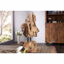 Figurka dekoracyjna FLAME 30-40 - drewno tekowe