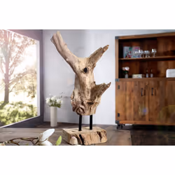 Figurka dekoracyjna FLAME 30-40 - drewno tekowe