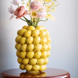 Wazon z porcelany LEMON JUICE 40 cm - żółty