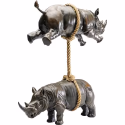 Figurka dekoracyjna ARTISTIC RHINO 46 - brązowy