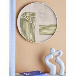 Talerz ceramiczny AMICA 39 - beżowy/zielony