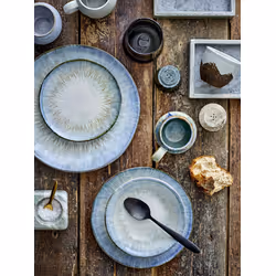 Miska ceramiczna CALEN 17 - biały/niebieski