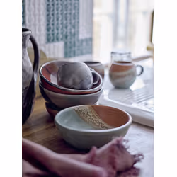Miska ceramiczna PAULA 16 - brązowy/czarny
