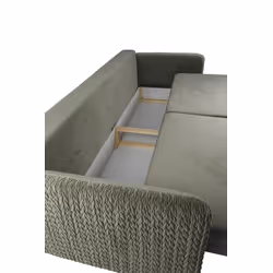 Sofa rozkładana welurowa LUNA