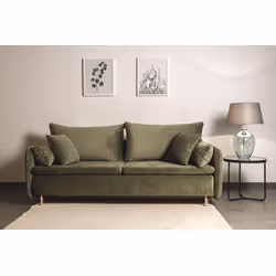 Sofa rozkładana welurowa LUNA