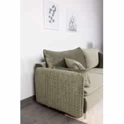 Sofa rozkładana welurowa LUNA