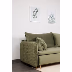 Sofa rozkładana welurowa LUNA - tkanina Magic Deluxe 2243/P300