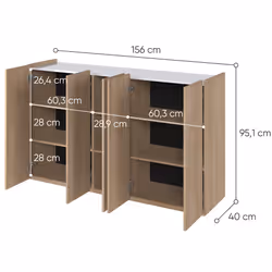 Komoda 5-drzwiowa EASY EA-01 - dąb scandi