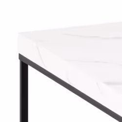 Stolik kawowy BAROSSA 110x55 - biały marmur/czarny