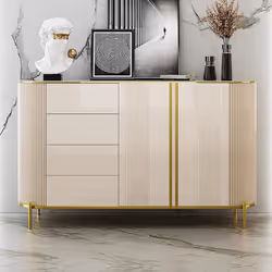 Komoda 2-drzwiowa z szufladami VIENNA BEIGE - beżowy