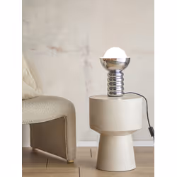 Spike Table lamp, Silver, Metal D20xH32 cm